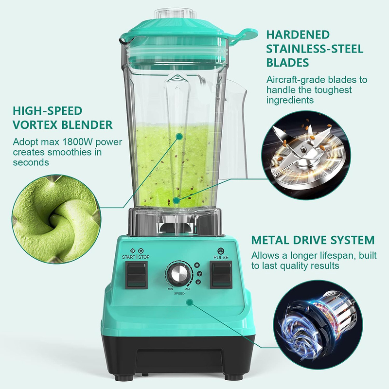 Heavy Duty Commercial Blender 1800ML, 4 Speeds, Custom Color & Logo - Image 3