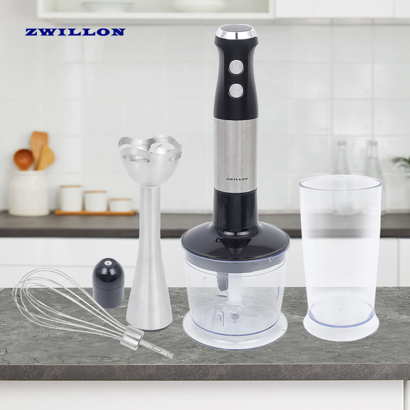 Hand Blender 600W ZWILLON, 500ML Chopper & 600ML Cup for Fruit Shakes