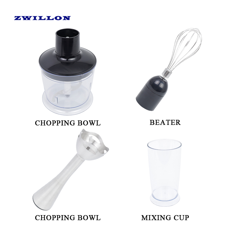 Hand Blender 600W ZWILLON, 500ML Chopper & 600ML Cup for Fruit Shakes - Image 4