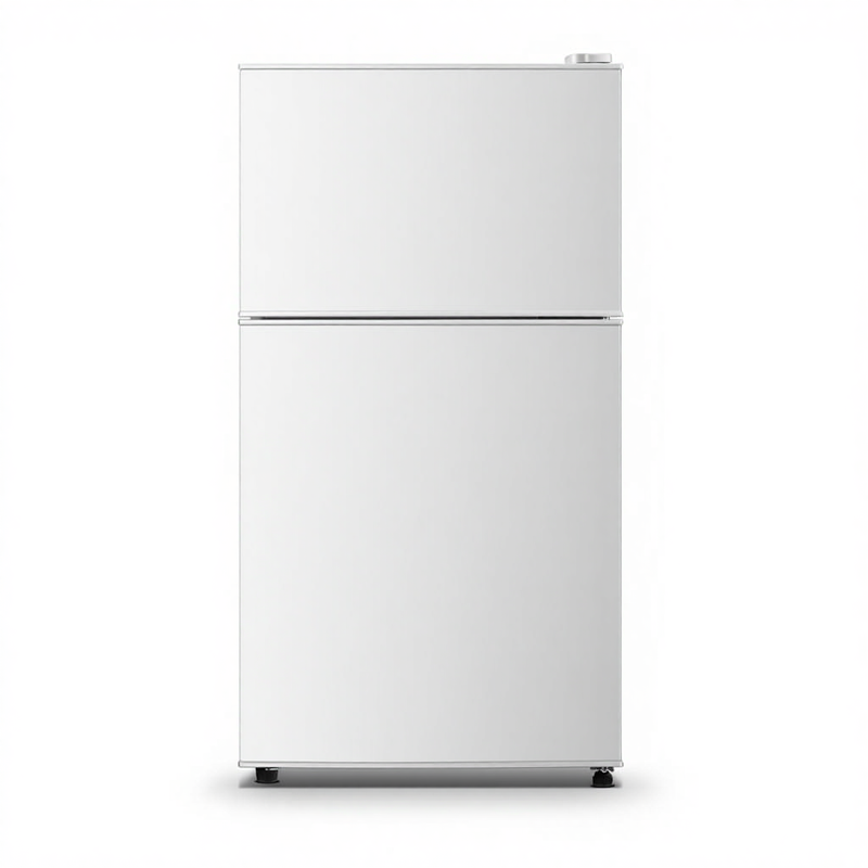 Factory Direct Stainless Steel Double-Door Manual Defrost 78L Portable Fridge