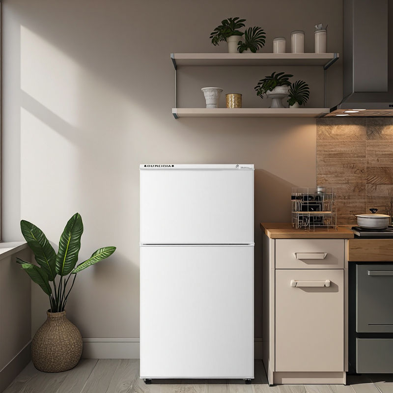 Factory Direct Stainless Steel Double-Door Manual Defrost 78L Portable Fridge - Image 3