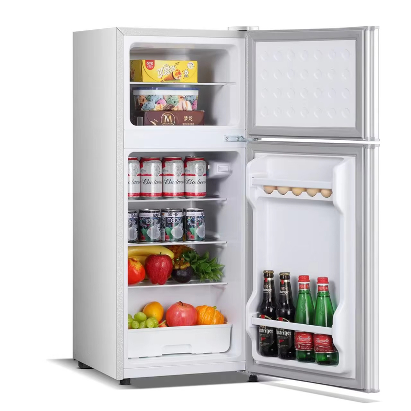 Factory Direct 102L Stainless Steel Double-Door No Frost Fridge for Hotel Home - Image 1