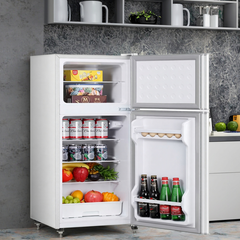 Factory Direct 102L Stainless Steel Double-Door No Frost Fridge for Hotel Home - Image 3