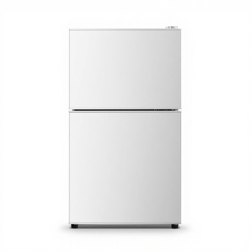 Factory Direct 108L Stainless Steel Double-Door Fridge, Compressor Portable