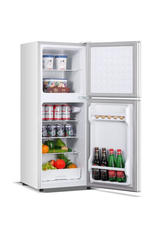 Factory Direct 108L Stainless Steel Double-Door Fridge, Compressor Portable - Image 2