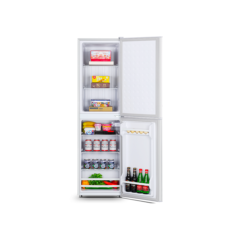 Factory Direct Stainless Steel Double-Door Manual Defrost Fridge 158L Grade 1 Energy Efficient Compact Portable Compressor for