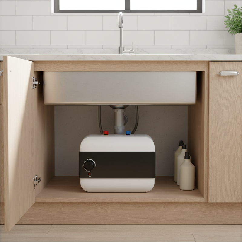 6L Smart Electric Water Heater, 1.5kW Wall-Mounted IPX4 Kitchen Appliance - Image 4