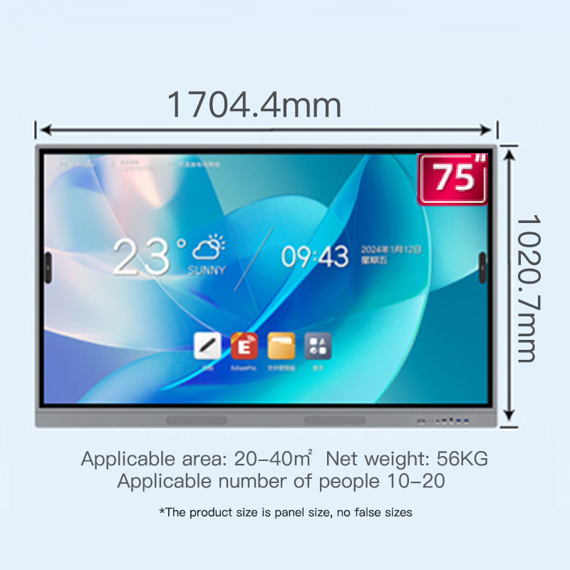 75Inch Touch Screen LED TV 4K 120Hz, Android 13.0, 400cd/m² Brightness - Image 2
