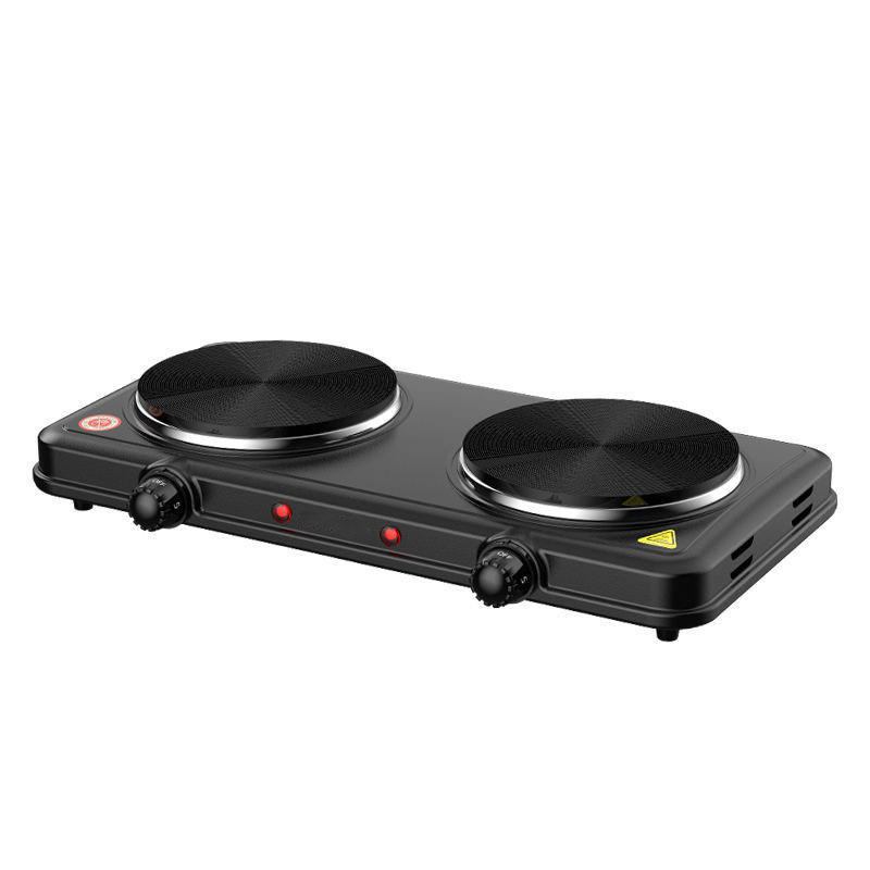 Portable Stainless Steel Electric Stove 2 Burner 1000W 220V Induction Cooktop