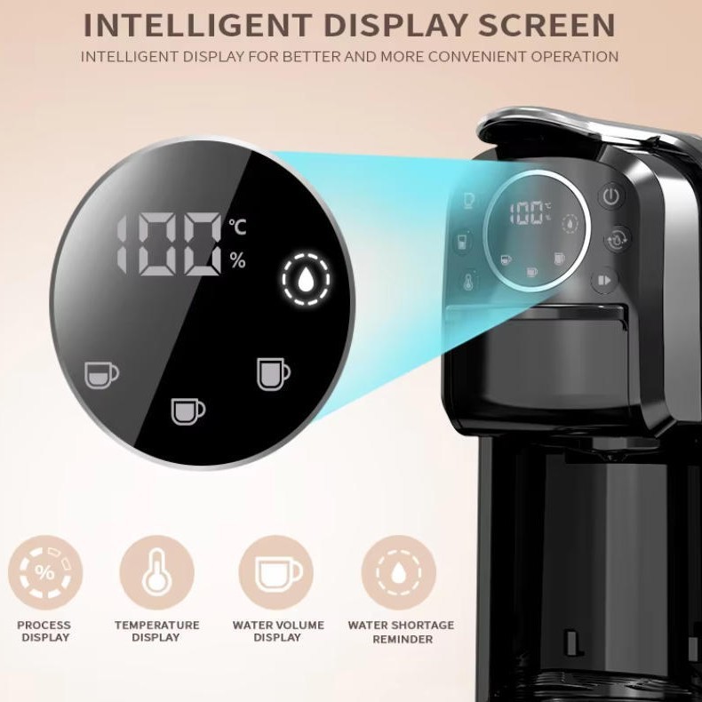 Home 3-in-1 Automatic Espresso Machine with Digital Display & 20 Bar Pressure - Image 3