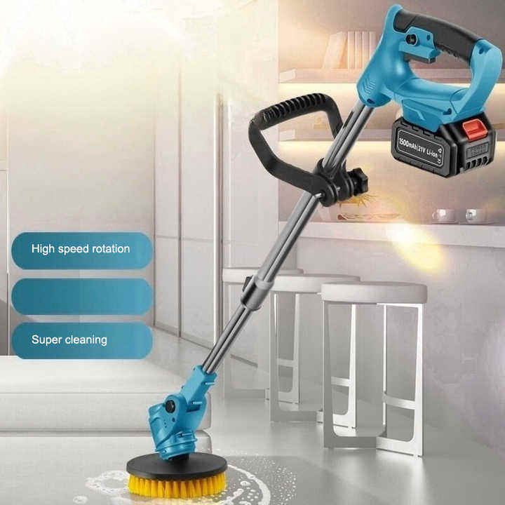 Long Handle Electric Cleaning Brush, 21V Cordless Scrubber for Bathroom - Image 3