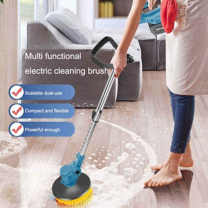 Long Handle Electric Cleaning Brush, 21V Cordless Scrubber for Bathroom - Image 4