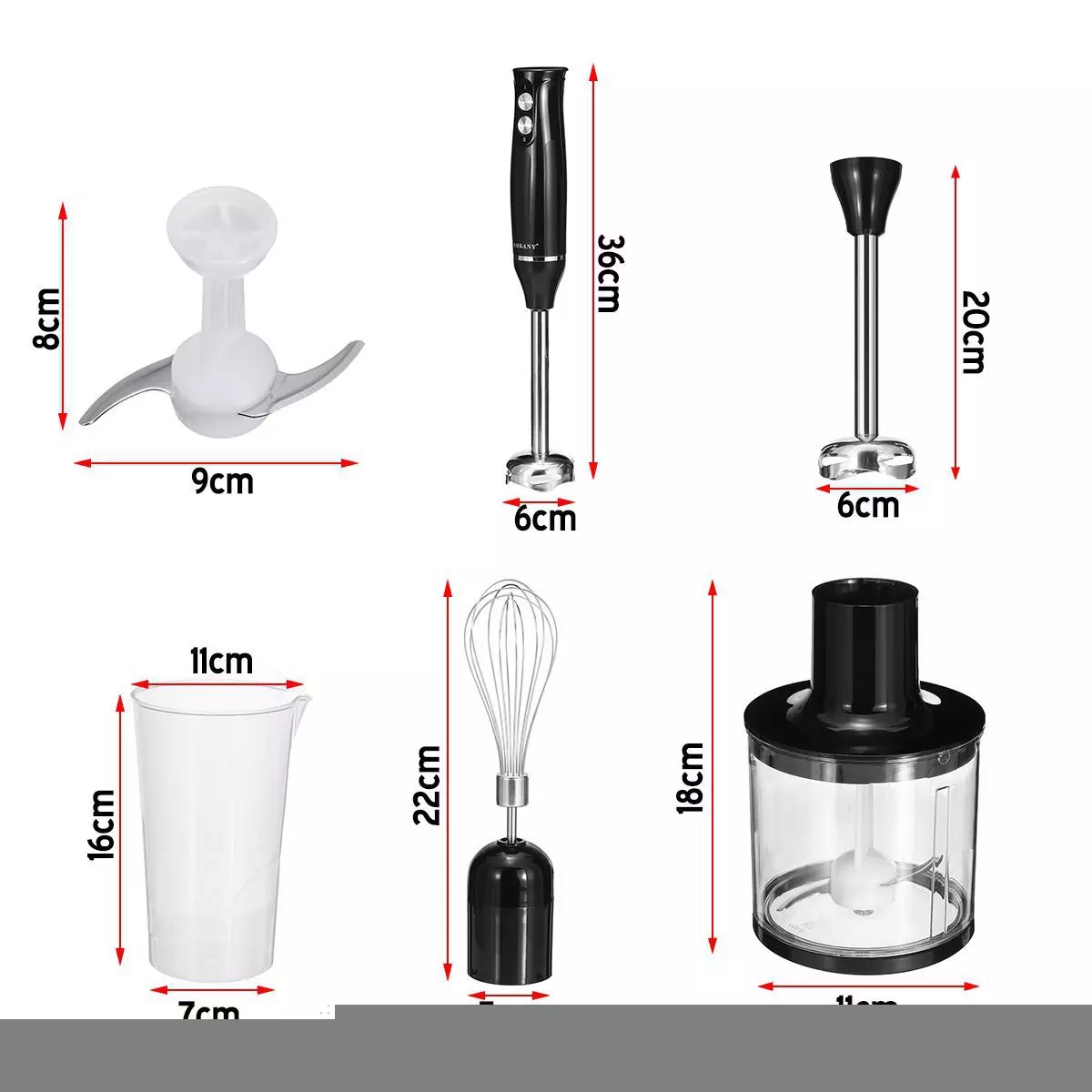 4in1 Blender 220V Mixer with Whisk, 2 Speeds, 10L Stainless Steel - Image 3
