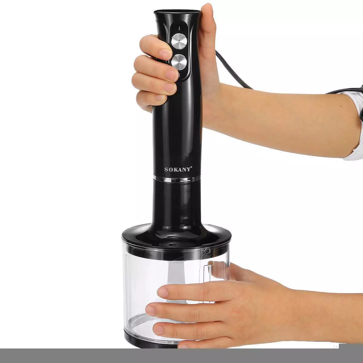 4in1 Blender 220V Mixer with Whisk, 2 Speeds, 10L Stainless Steel - Image 4