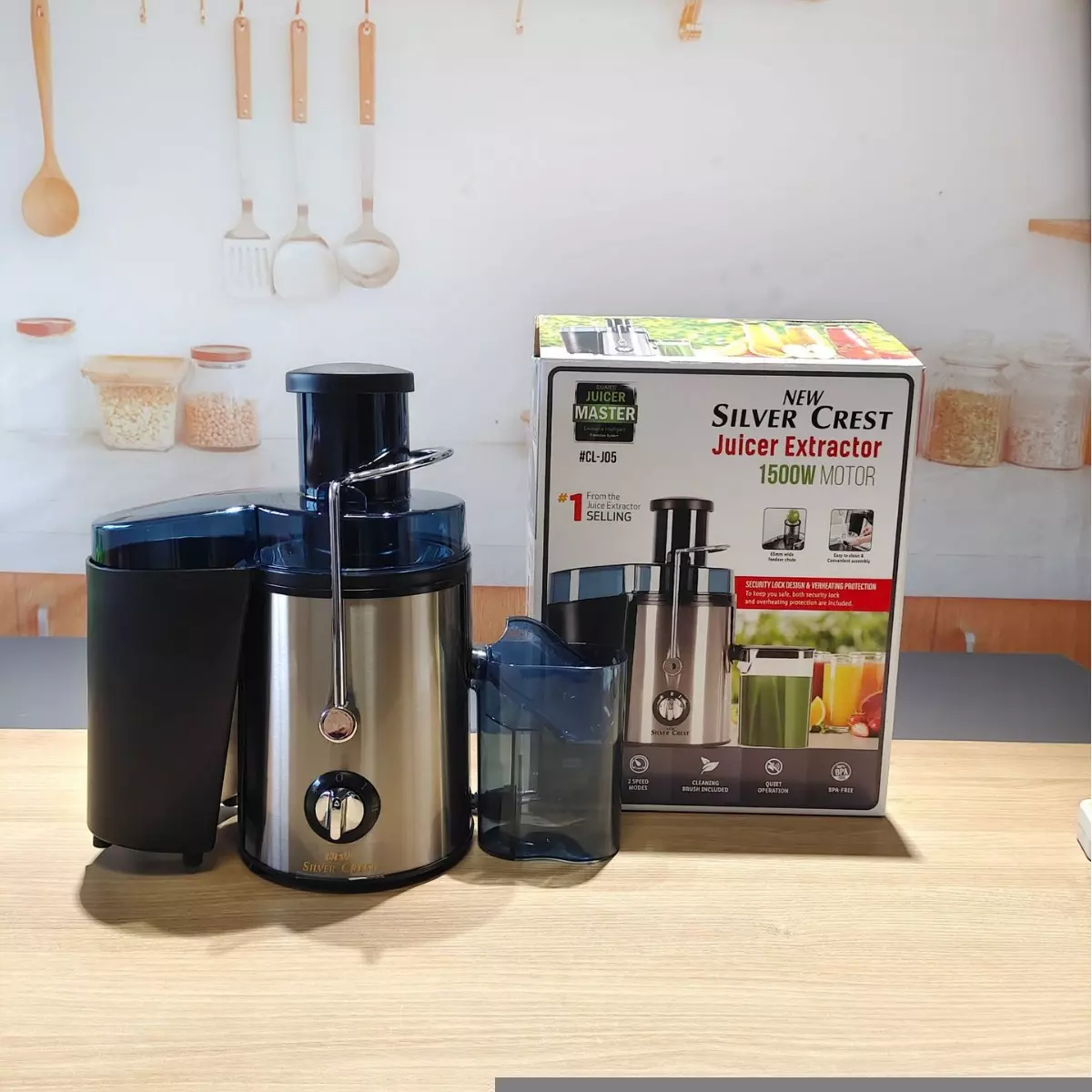 Stainless Steel 4-in-1 Juicer Blender Grinder, 1L Ins Style 111V-240V