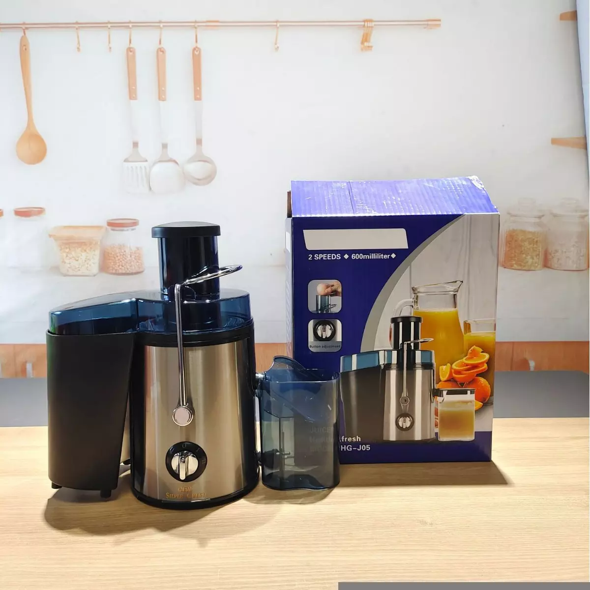 Stainless Steel 4-in-1 Juicer Blender Grinder, 1L Ins Style 111V-240V - Image 2
