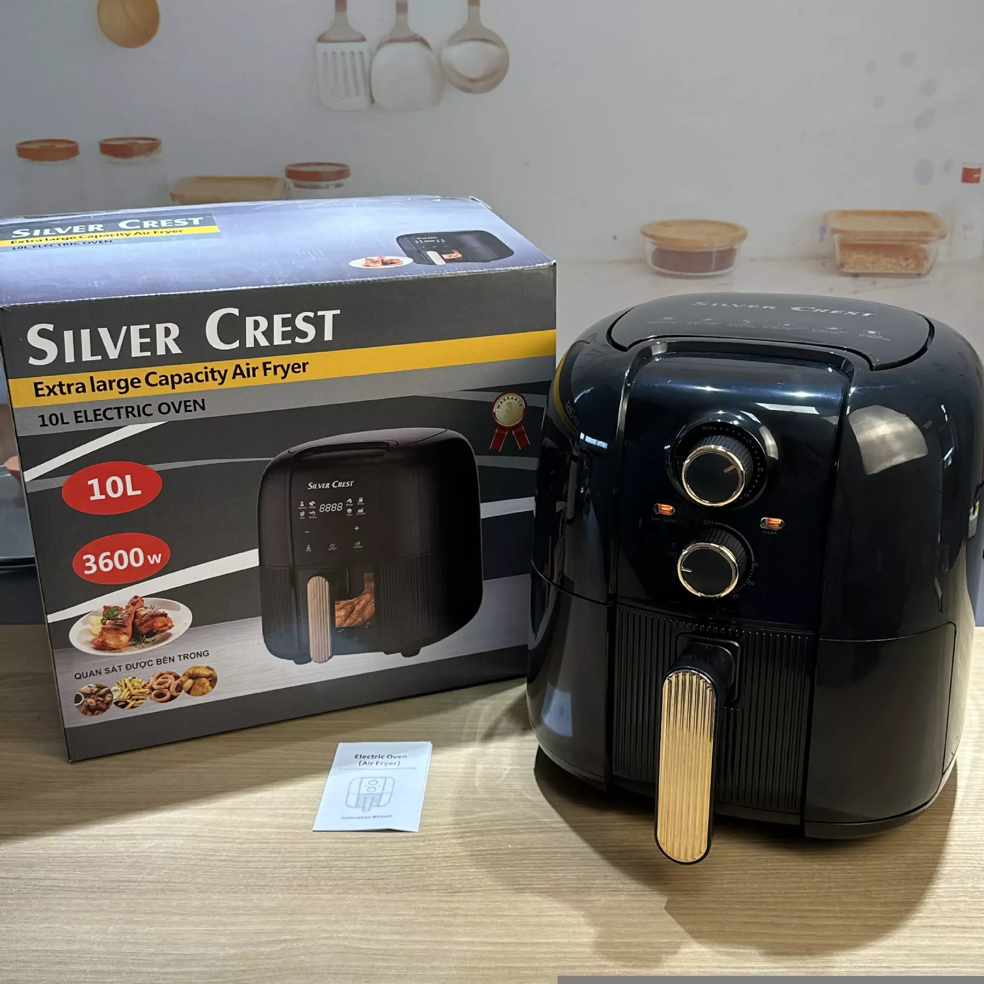 Air Fryer 4L 1400W Touch Control SILVER CREST WT-021-1 Hot Air Circulation