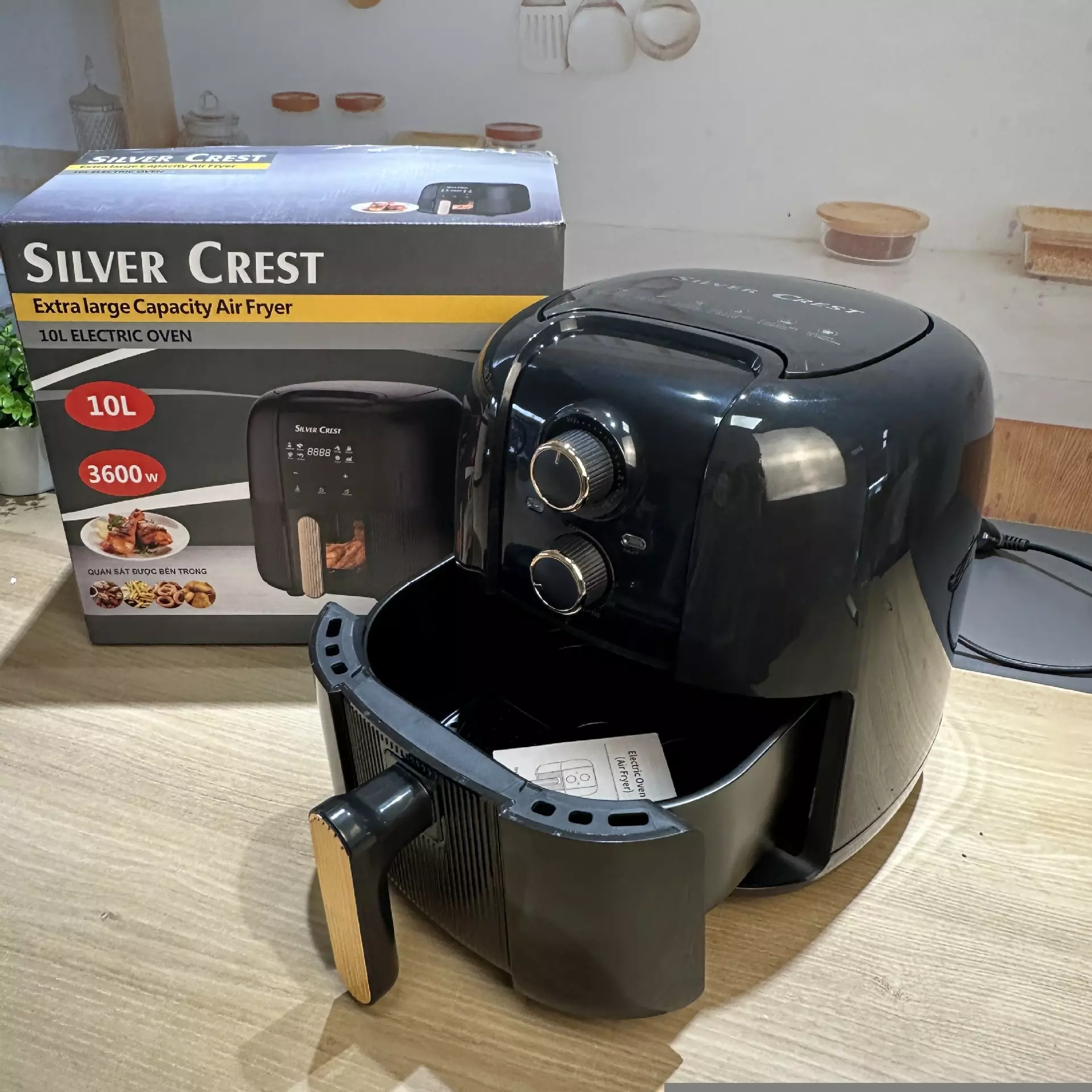 Air Fryer 4L 1400W Touch Control SILVER CREST WT-021-1 Hot Air Circulation - Image 3