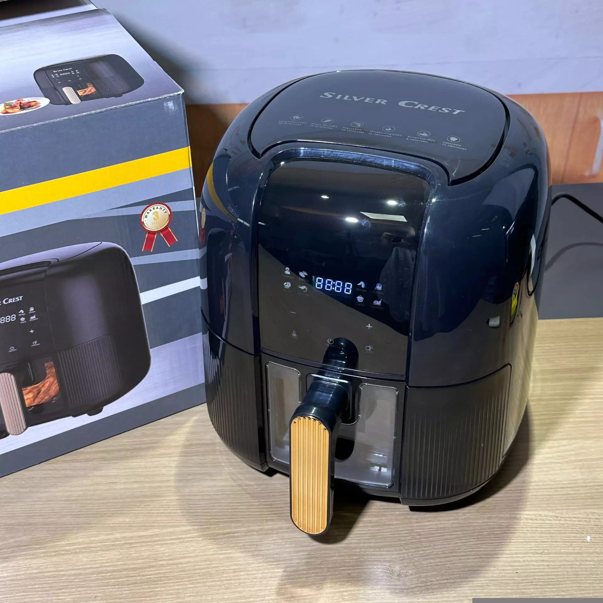 Air Fryer 4L 1400W Touch Control SILVER CREST WT-021-1 Hot Air Circulation - Image 4