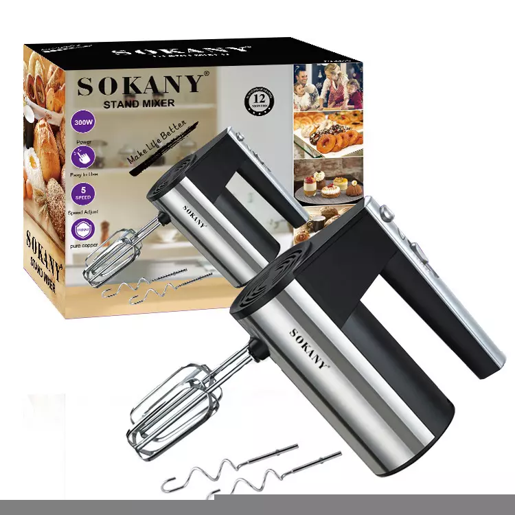 SOKANY HG7702 Hand Mixer, 150W EU Standard for Whipping, Baking, Mixing