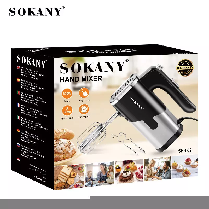 SOKANY HG7702 Hand Mixer, 150W EU Standard for Whipping, Baking, Mixing - Image 4