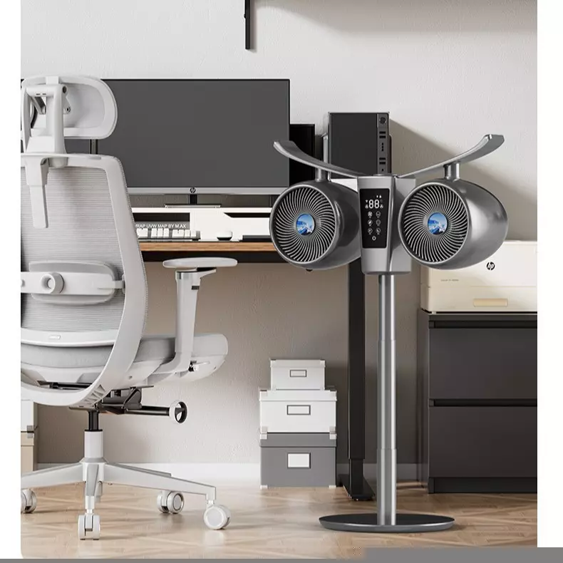 2025 Voice-Controlled Dual Head Oscillating Floor Fan with Humidifier - Image 2