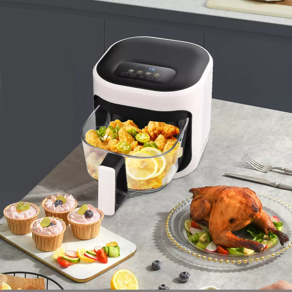 8L Glass Air Fryer with View Window, 1400W, 111V-240V, for Home Use - Image 3