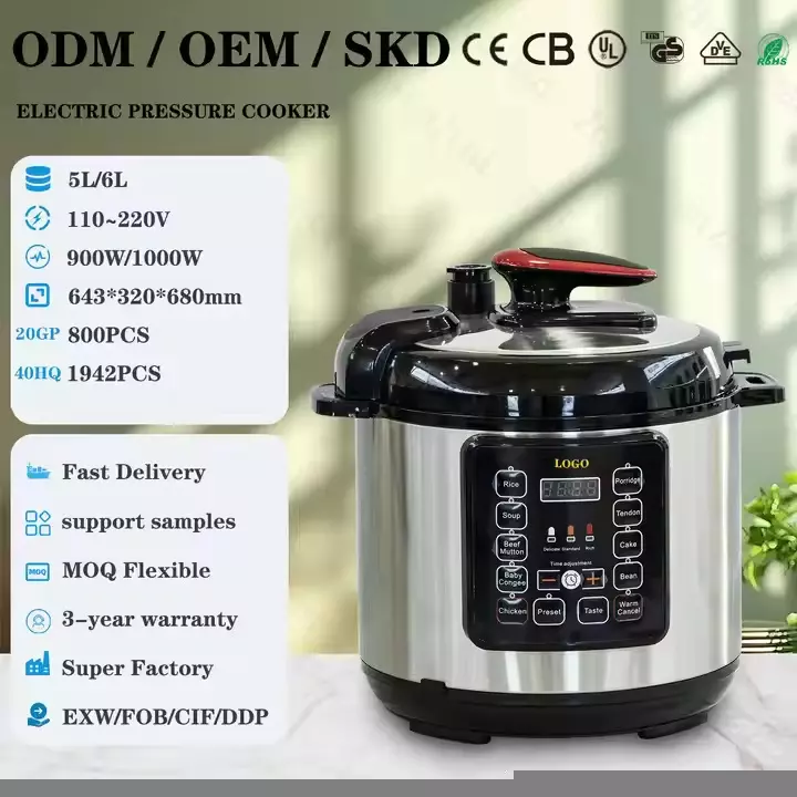 Rapier 6L Electric Pressure Cooker Stainless Steel EU Plug 1000W MY-C540G - Image 2