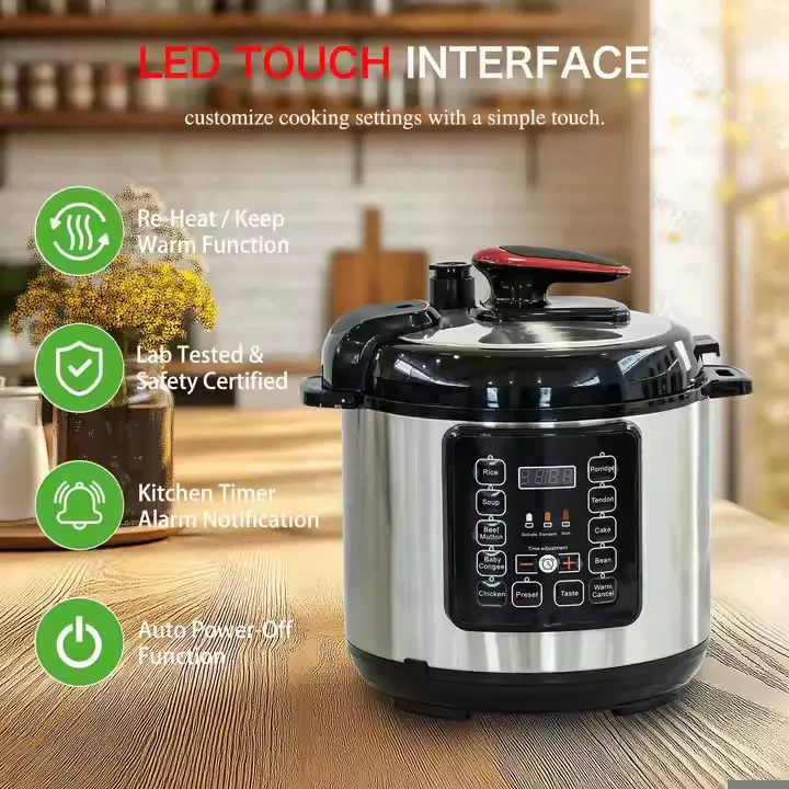 Rapier 6L Electric Pressure Cooker Stainless Steel EU Plug 1000W MY-C540G - Image 4
