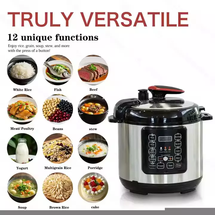 Rapier 6L Electric Pressure Cooker Stainless Steel EU Plug 1000W MY-C540G - Image 5
