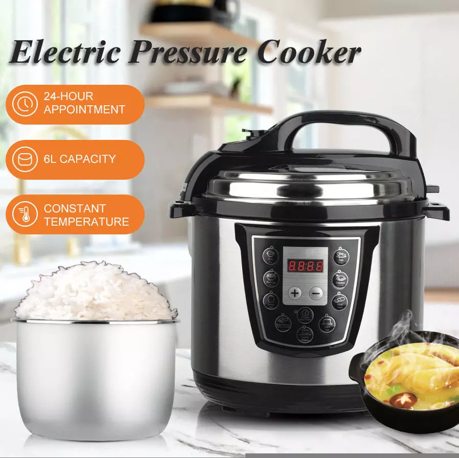 6L Electric Pressure Cooker, 1300W EU Plug, MY-C540G, Digital Display