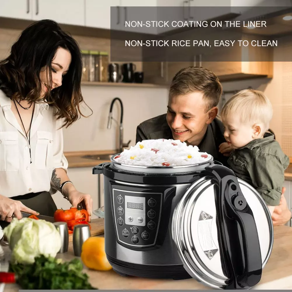 6L Electric Pressure Cooker, 1300W EU Plug, MY-C540G, Digital Display - Image 2