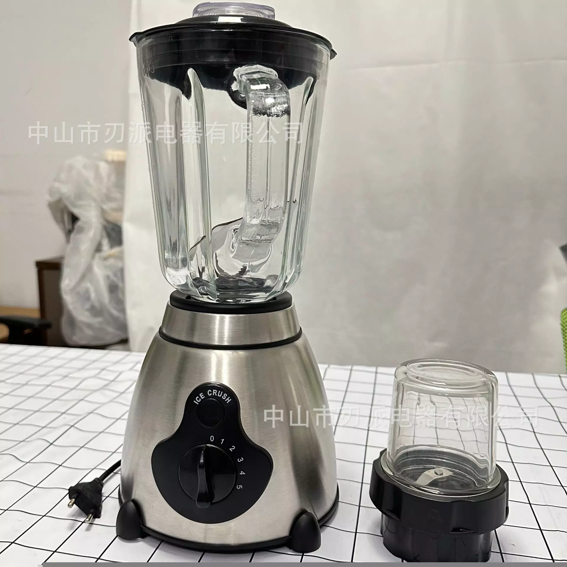 Glass Blender Ins Style 1500W 5-Speed 2-3 Person 111V-240V Blade - Image 2