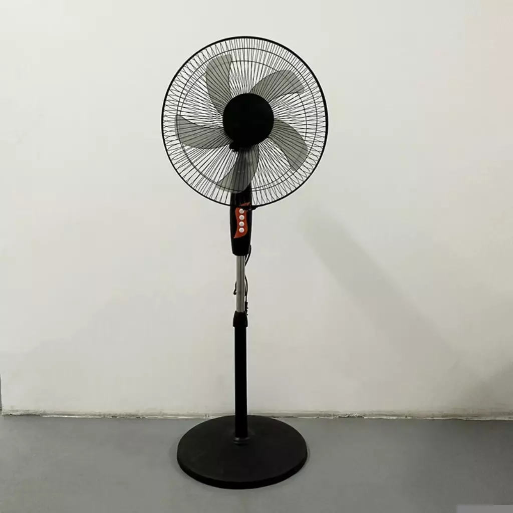 Remote Control Floor Fan 16 Inch 3-Speed Oscillating Black White