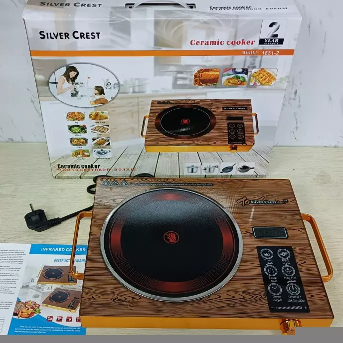 Induction Cooker 2200W Touch Control Black Glass Single Burner - Image 4