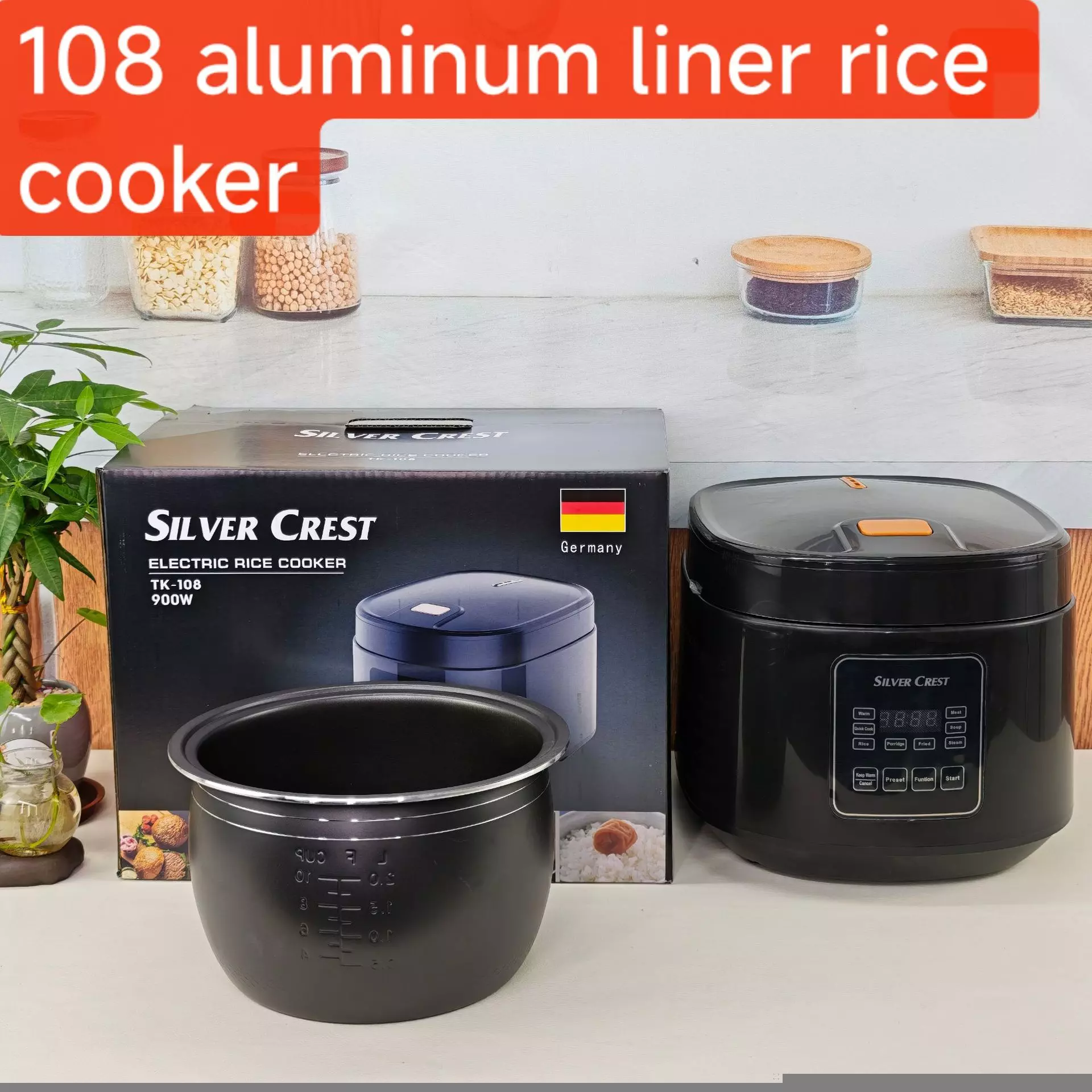 Multifunction 5L Rice Cooker with LCD Touch Panel & 900W Heating - Image 3