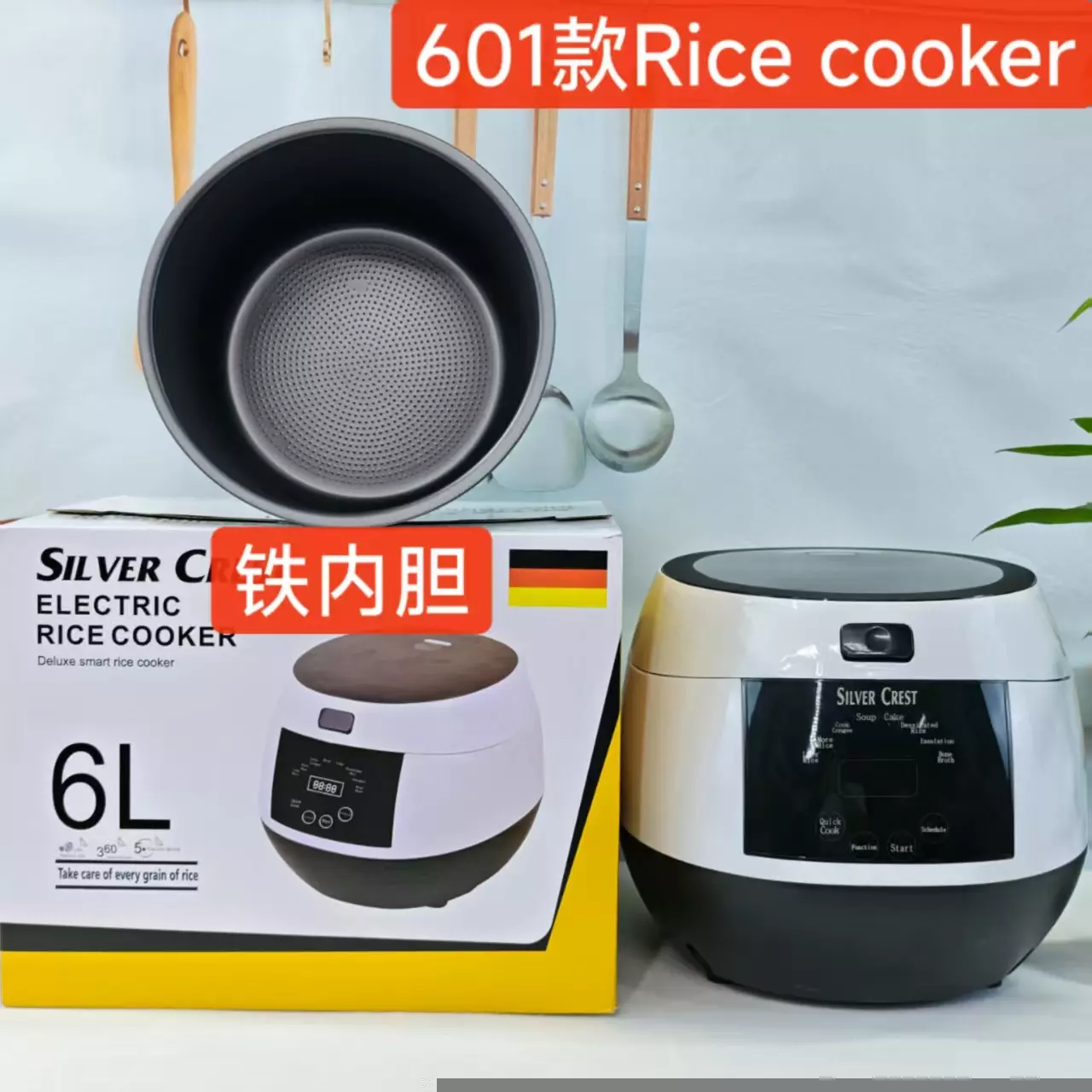 5L Rice Cooker 900W with Timer & Keep Warm, 220V EU/UK Standard - Image 4