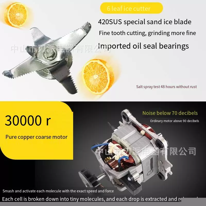 Commercial Blender 30000RPM 36dB Low-Noise 2L Capacity - Image 3
