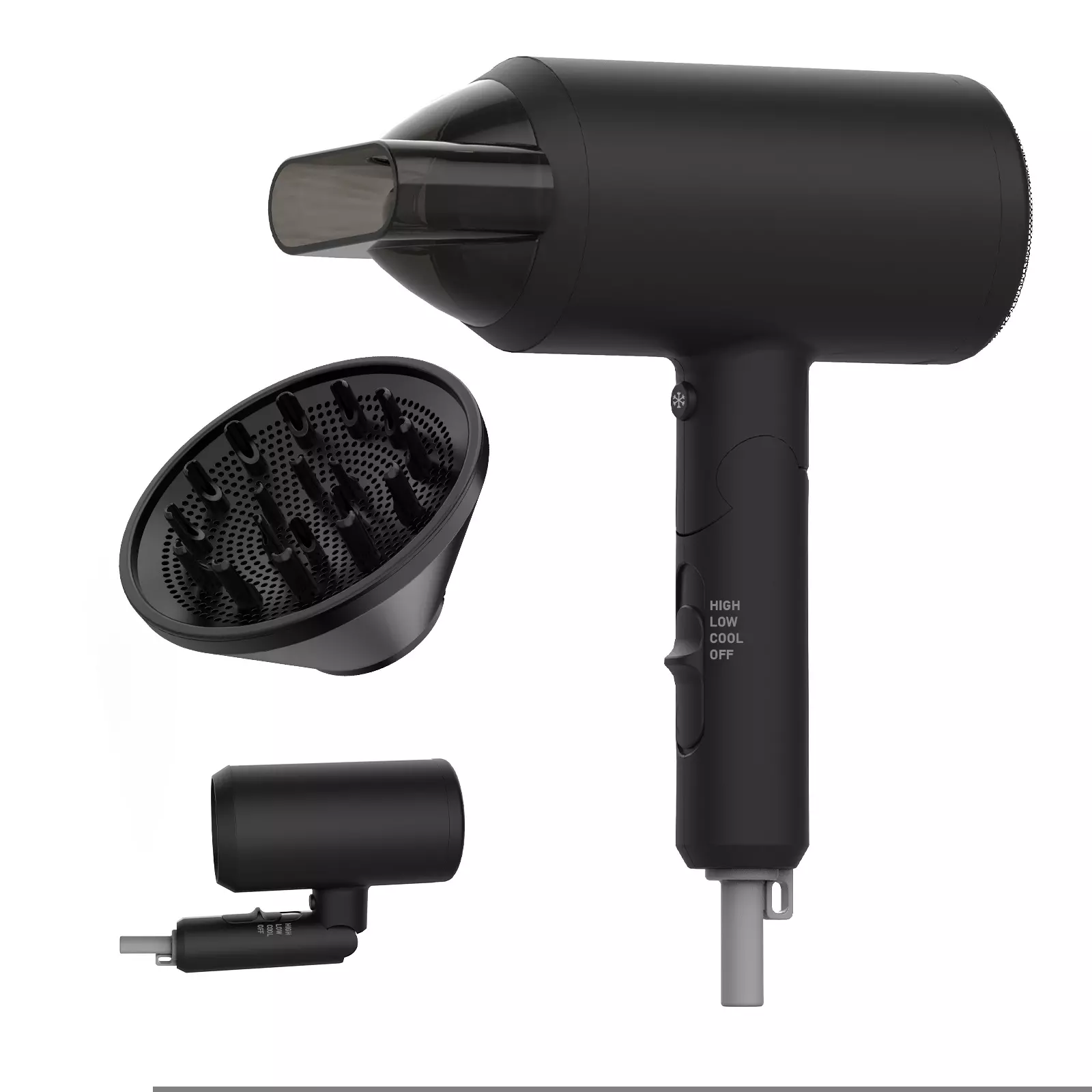 Cross-border Hammer 1800W Hair Dryer 110V Foldable Negative Ion EU US Plug - Image 1