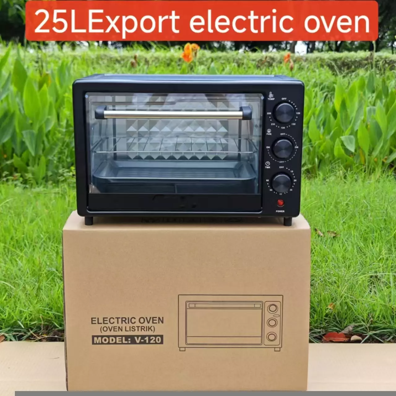 12L Electric Oven for Home Baking, Stainless Steel Interior, 800W, 220V EU/UK Plug - Image 3