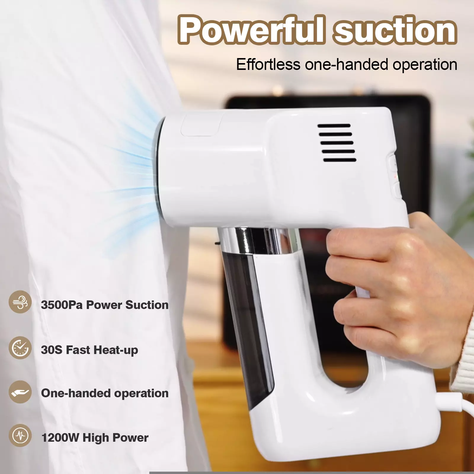 Handheld Steam Iron 1200W 2-Speed Adjustable 110V/220V for Home Use - Image 3