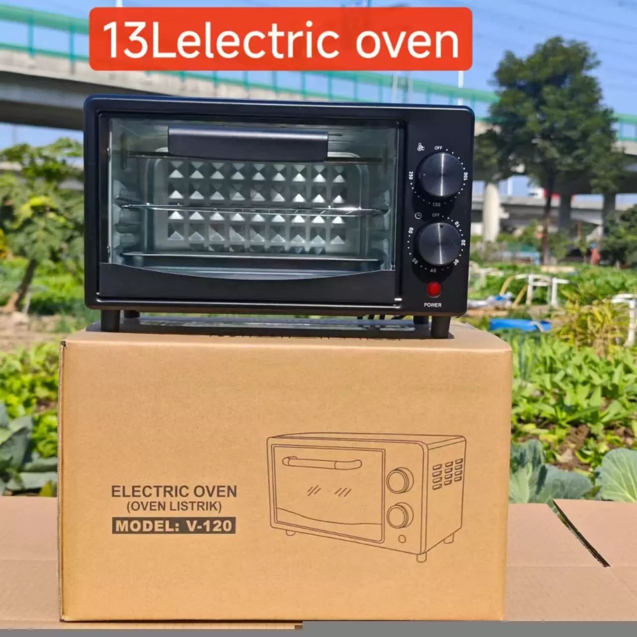 Compact Electric Oven for Baking, 13L-48L, 800W, 220V, Stainless Steel, Home Kitchen Appliance - Image 2