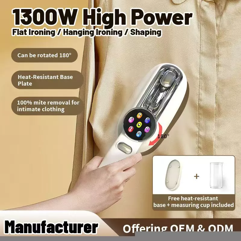 Portable Steam Iron 9908S, 50W Travel Garment Press with 5 Temp Settings - Image 2