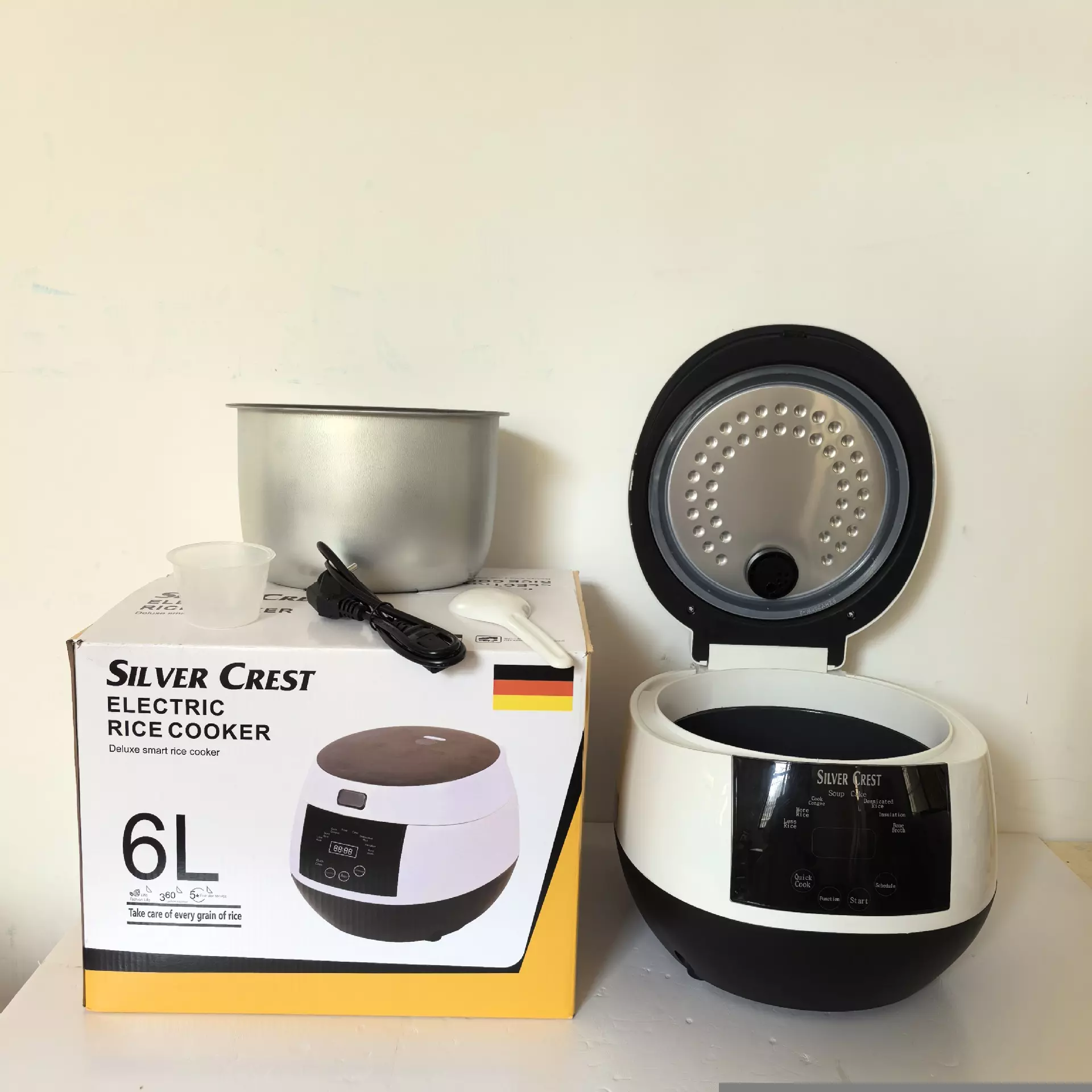 5L Rice Cooker 800W EU/UK Plug with LCD Touch Panel, Timer & Keep Warm - Image 3