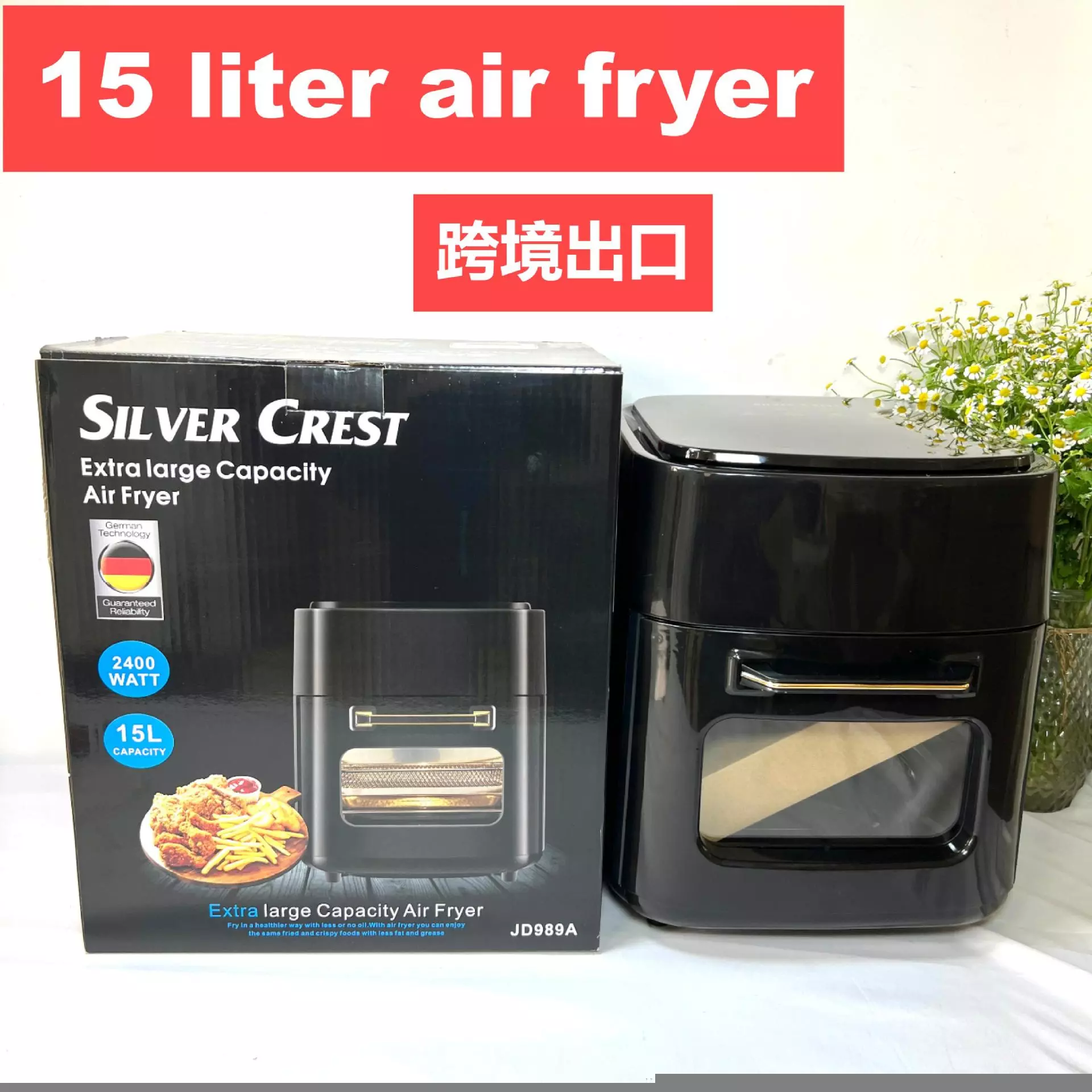 8L Visual Air Fryer with Stainless Steel Body & Touch Control - 220V - Image 2